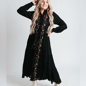 The Orihah Embroidered Maxi Dress in Black by from Piper & Scoot